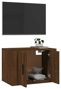 Mobile porta tv a parete rovere marrone 57x34,5x40 cm