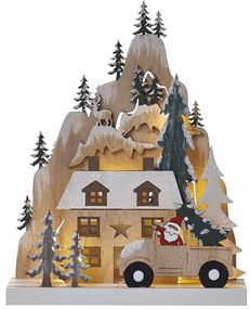 Decorazione natalizia LED 10xLED/2xAA beige