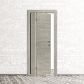 Porta pieghevole a libro asimmetrica Callisto cenere L 60 x H 210 cm sinistra