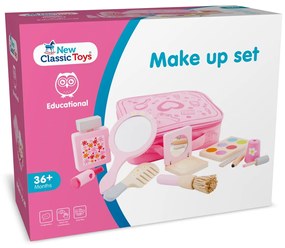 Set di trucchi in legno in valigetta