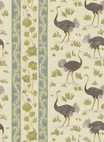Josephine Munsey Tapete Ostrich Stripe - Cream and Green
