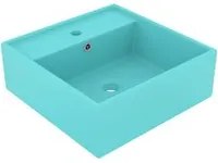 Lavabo Troppopieno Quadrato Verde Chiaro Opaco 41x41cm Ceramica 146947