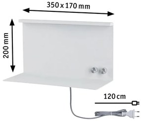 Paulmann 78919 - LED/4,5W Lampada dimmerabile con mensola e USB + LED/1,6W 230V