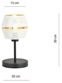 Lumetto Contemporaneo 1 Luce Malia In Metallo Bianco E Oro