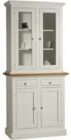 Vetrina 2 ante bianco laccato shabby chic 95x47x200H