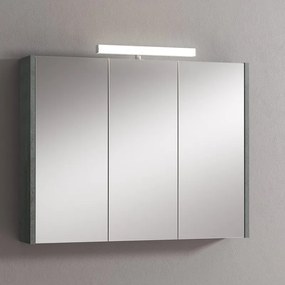 Pensile con luce Akira cemento L 90 x H 70 x P 15.5 cm