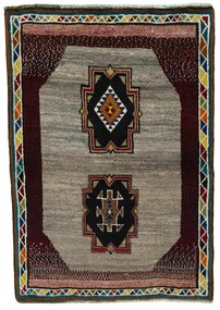 Gabbeh Tappeto persiano 140x100 Nero (Iran) Annodato A Mano