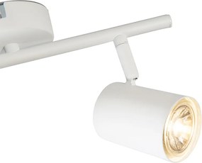 Faretto moderno bianco con 2 lampadine GU10 WiFi regolabili - Jeana