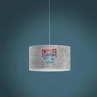 Sospensione Moderna 1 Luce Decolight Xxl In Polilux Stampa Urban Made In Italy