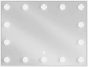 Mexen Dona specchio da bagno retroilluminato 80 x 60 cm, LED 6000K, antiappannamento - 9818-080-060-611-00