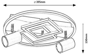 Rabalux 6905 - Luce Spot a LED da soffitto AZTEC 5xLED/40W/230V