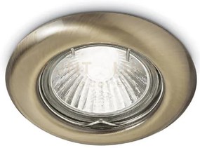 Gfa013-  faretto da incasso in metallo colore brunito 1 luce attacc...