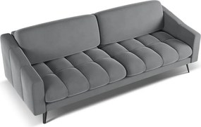 Divano grigio con rivestimento in velluto 238 cm Nalu – Makamii