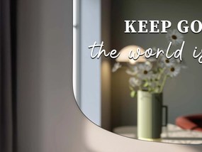 Adesivo per specchio S27 – KEEP GOING, the world is yours.