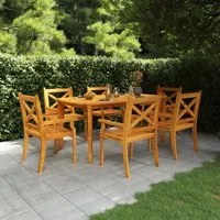 Tavolo da Giardino 160x90x75 cm Legno Massello Di Acacia 310303