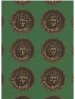 Zoffany Carta da parati Medallion - Malachite/ Gold