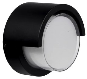 Applique Led da parete 12W Rotondo Nero IP65 Bianco neutro 4000K Wisdom