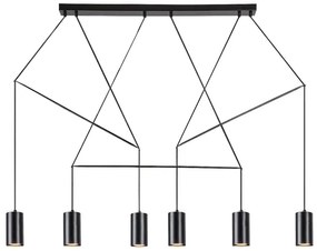 Rabalux 72018 - Lampadario a sospensione ASLAUG 6xGU10/50W/230V