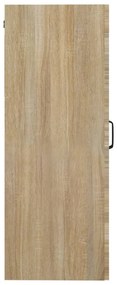 Armadietto pensile a parete rovere sonoma 69,5x34x90 cm