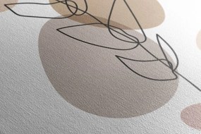 Stampa su tela – Foglia minimalista su sfondo bianco No2