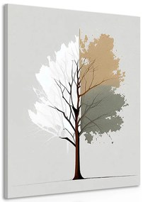 Stampa su tela – Albero multicolore minimalista