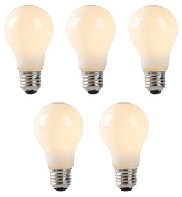 Set di 5 lampade LED E27 vetro opalino 1W 80 lm 2200K