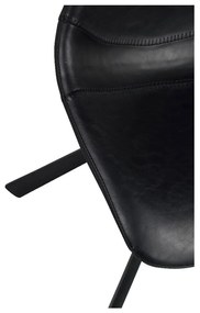 Sedia da pranzo nera con gambe nere Alpha - Rowico