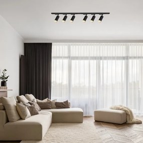 Faretto per sistema a binario MICA 6xGU10/10W/230V nero/oro