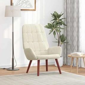 Sedia Relax Bianco Crema Velluto /