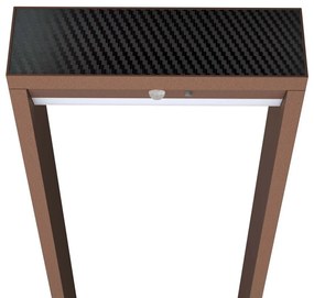 Paletto da giardino Solare Corten con Sensore di Mov. 80cm serie VELA Colore Bianco Naturale 4.000K