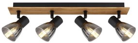 Globo 54307-4W - Luce Spot CLAUDE 4xE14/40W/230V nero/legno