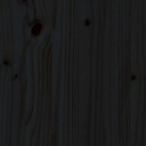 Panca da Giardino Nera 110x38x45 cm Legno Massello di Pino