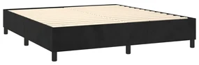 Giroletto a molle nero 160x200 cm in tessuto