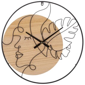 Orologio da muro elegante in metallo e legno - ø 60 cm