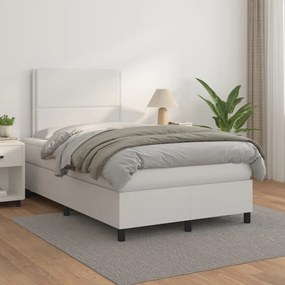 Giroletto A Molle Con Materasso Bianco 120x200 Cm İn Similpelle /