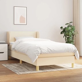 Giroletto A Molle Con Materasso Crema 100x200 Cm İn Tessuto /