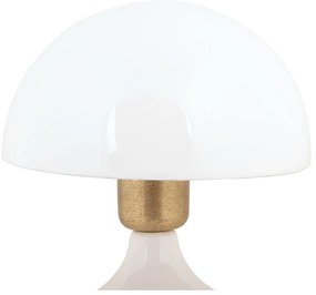 Lampada da tavolo bianca con paralume in metallo (altezza 23 cm) Binc - Leitmotiv