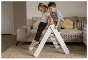 Pikler triangolo montessori bianco in pino massiccio 46x87x60 cm Montessori – Meowbaby