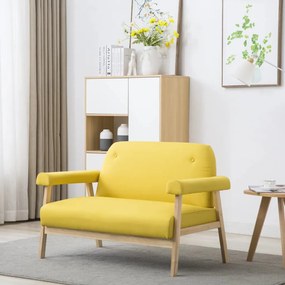 Divano A 2 Posti İn Tessuto Giallo /