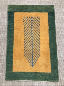Gabbeh Tappeto persiano 90 x 60 Giallo (Iran) Annodato A Mano