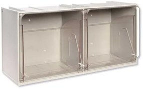 Cassettiera modulare Crystal CB 50/5S - 2 cassetti trasparenti mm. 600x240x300