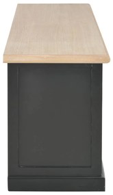 Mobile porta tv nero 120x30x40 cm in legno
