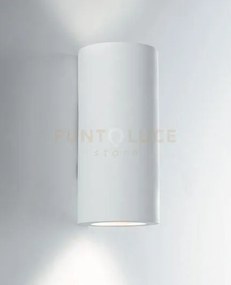Applique a parete banjie tubolare bianca 2 luci attacco gu10 7,5x7,...