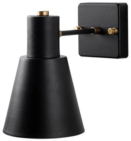 Lampada da parete in nero e oro ø 14 cm Funnel - Opviq lights
