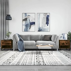 Tavolini Salotto 2pz Rovere Fumo 50x46x50 Cm Legno Multistrato /