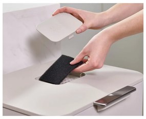 Bidone in acciaio beige per rifiuti differenziati 60 l Totem Max - Joseph Joseph