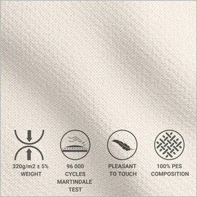 Letto matrimoniale imbottito crema con spazio contenitivo e rete 160x200 cm Lounge L - Maison de Rêve