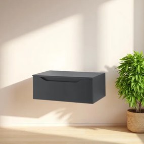 Cassetto bagno sospeso GIGLIO 80 cm in nobilitato Grafite Opaco