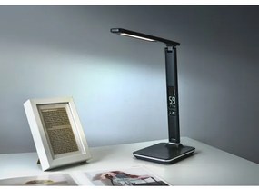 Immax 08930L - LED Lampada da tavolo dimmerabile con display KINGFISHER LED/9W/230V/12V nero