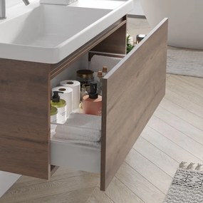 Kamalu - mobile bagno sospeso 80cm cassetto e lavabo integrato sp-80